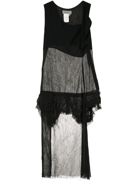 YOHJI YAMAMOTO sheer raw dress
