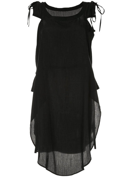 YOHJI YAMAMOTO lace-up shoulders loose blouse