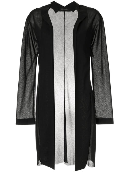 YOHJI YAMAMOTO sheer elongated open jacket