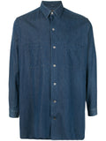 YOHJI YAMAMOTO cut-away collar denim shirt
