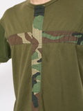 JUNYA WATANABE COMME DES GARÇONS camouflage cross appliqué T-shirt