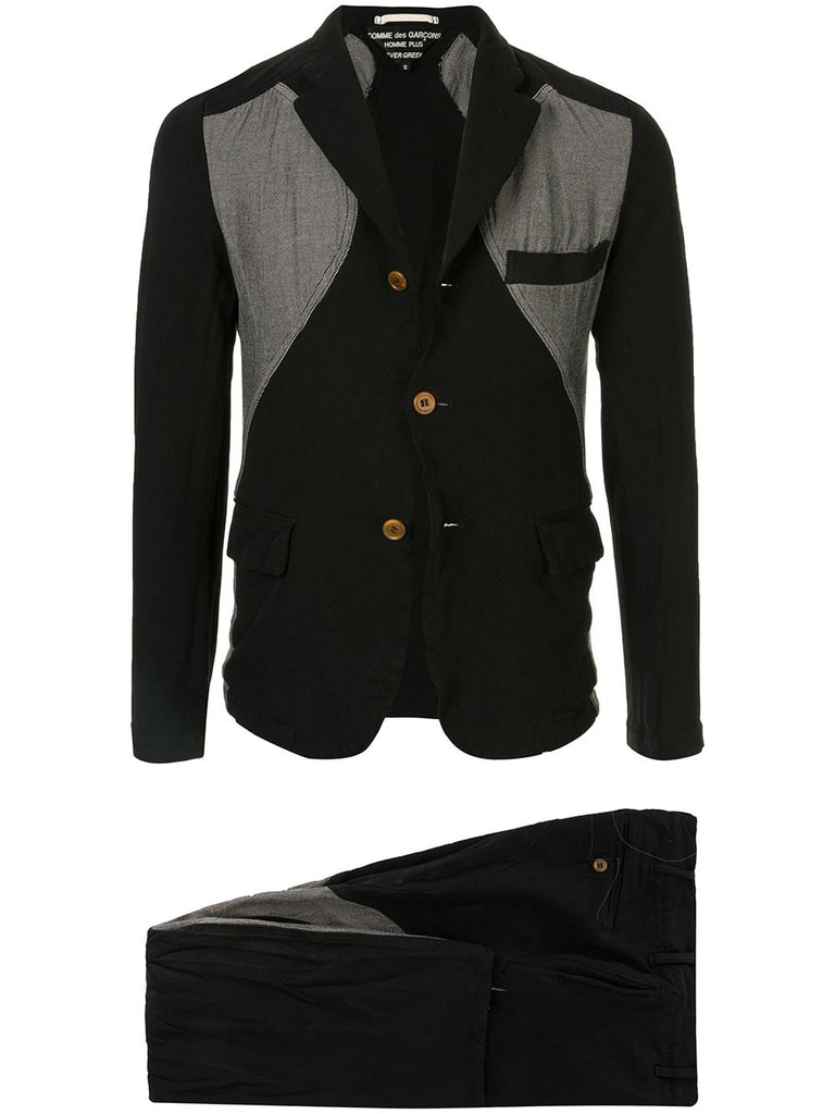 COMME DES GARÇONS boiled poly patchwork suit