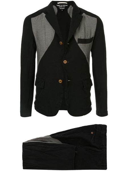 COMME DES GARÇONS boiled poly patchwork suit