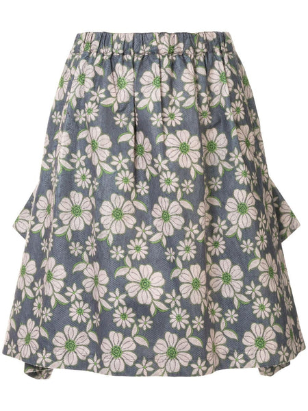 COMME DES GARÇONS floral gathered skirt