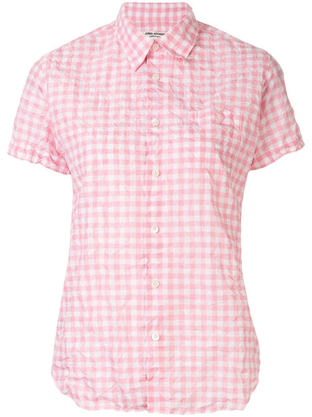 JUNYA WATANABE COMME DES GARÇONS gingham check crinkled shirt