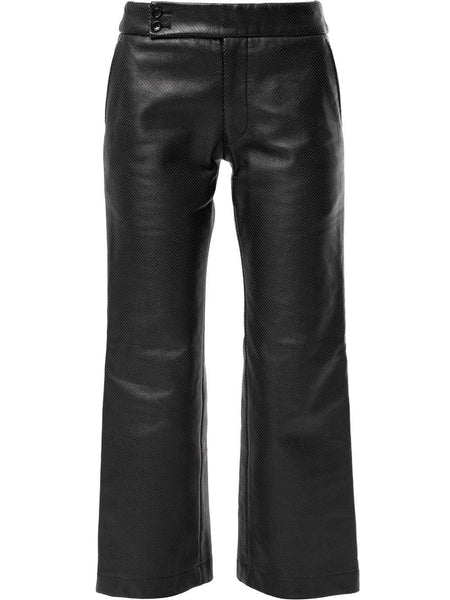 COMME DES GARÇONS perforated vinyl trousers