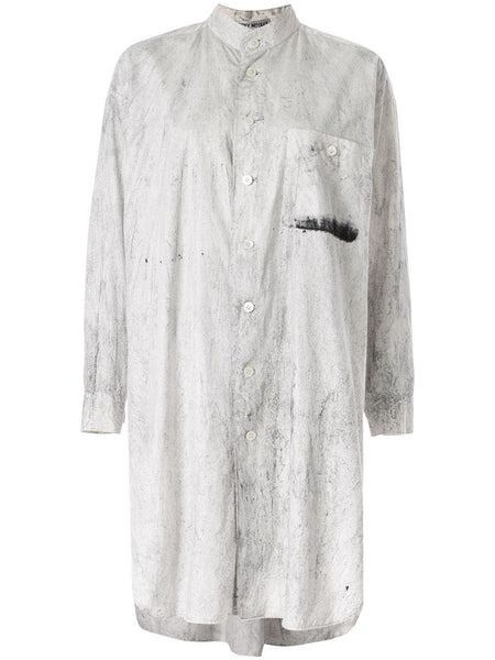ISSEY MIYAKE marble effect shirt dress