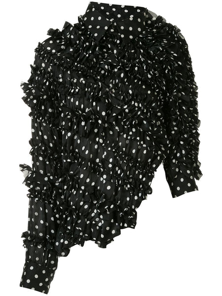 COMME DES GARÇONS asymmetric ruffled jacket