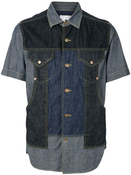 COMME DES GARÇONS patchwork denim shirt