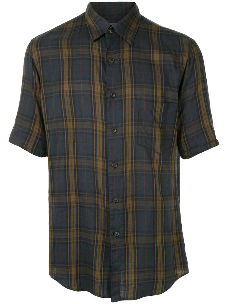 YOHJI YAMAMOTO check print shirt