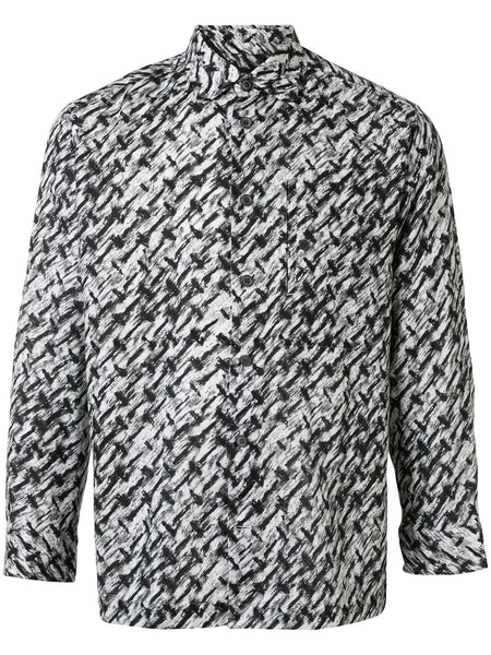 ISSEY MIYAKE abstract print shirt