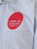 Comme Des Garçons logo print striped short-sleeved shirt