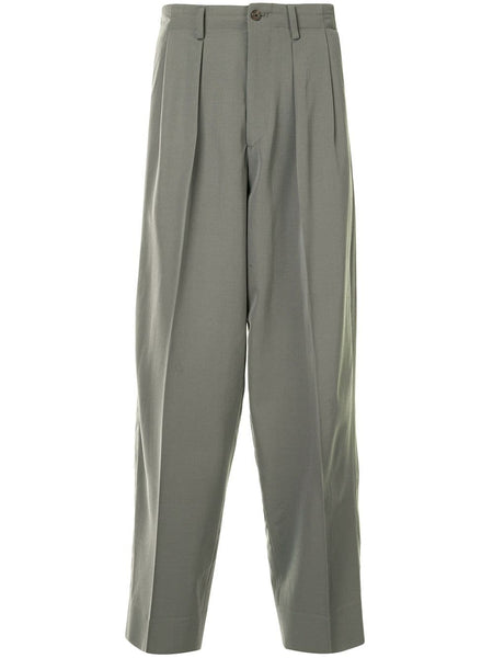 Yohji Yamamoto pleated details tailored trousers