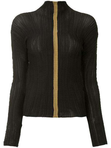 Issey Miyake semi-sheer pleated top