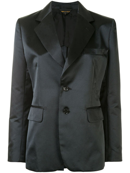 Comme Des Garçons satin buttoned blazer
