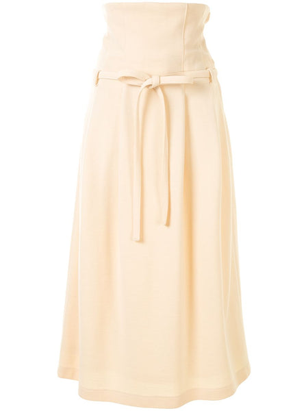Comme Des Garçons high-waisted belted midi skirt