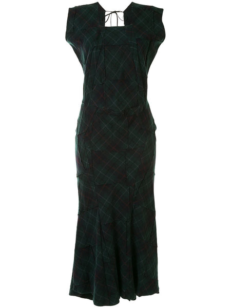 Junya Watanabe Comme des Garçons tartan patchwork long dress