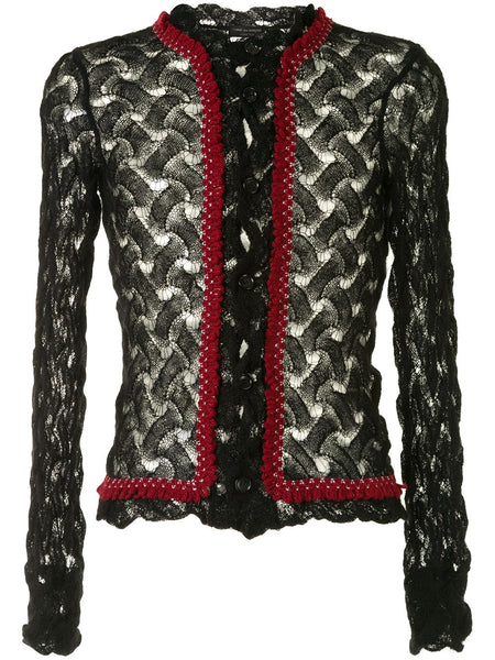 Comme Des Garçons Homme Plus lace buttoned cardigan