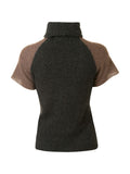 Yohji Yamamoto short-sleeved turtle-neck knitted top