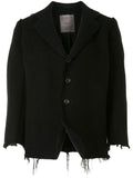 Yohji Yamamoto distressed slim-fit jacket