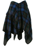 Comme Des Garçons tartan rag asymmetric skirt