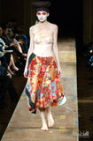 COMME DES GARÇONS floral print abstract drape skirt
