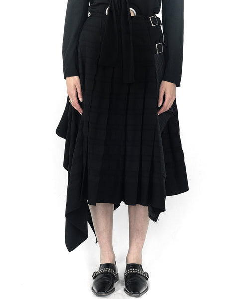 COMME DES GARÇONS asymmetric rag hem kilt