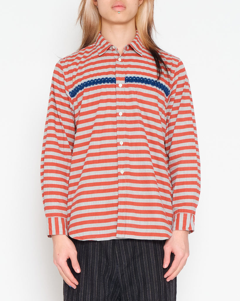COMME des GARÇONS HOMME PLUS stripey knit detail shirt