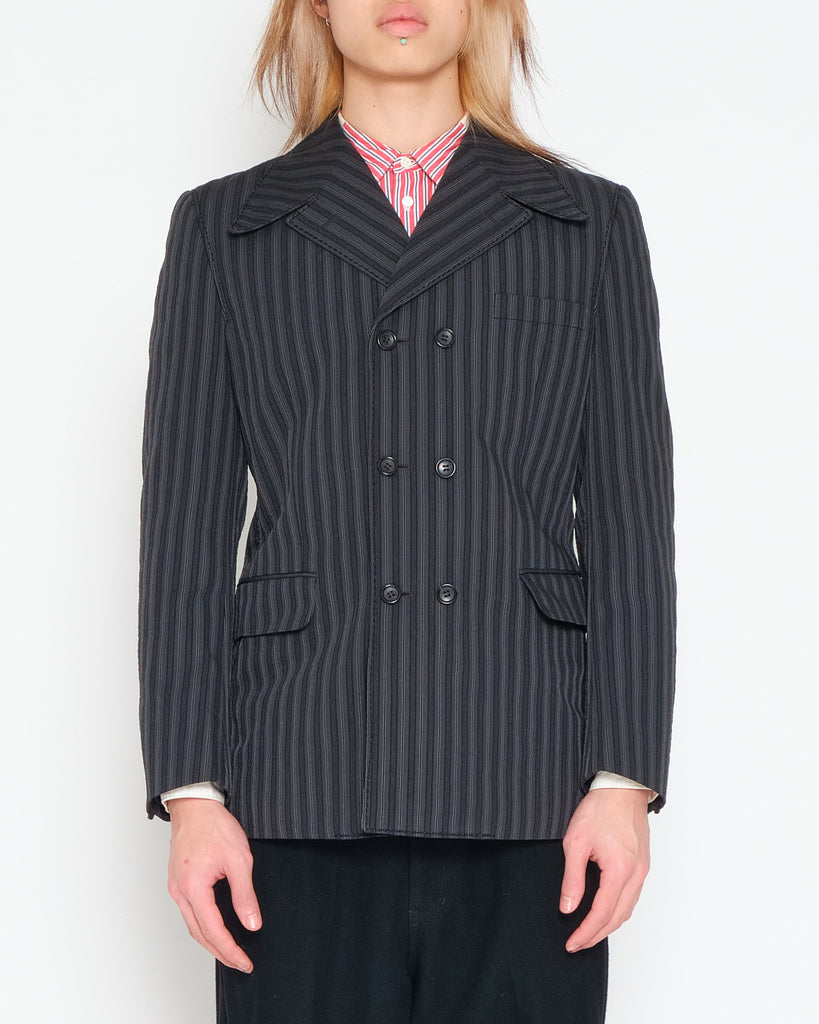 COMME des GARÇONS HOMME PLUS stiff stripe double breast jacket