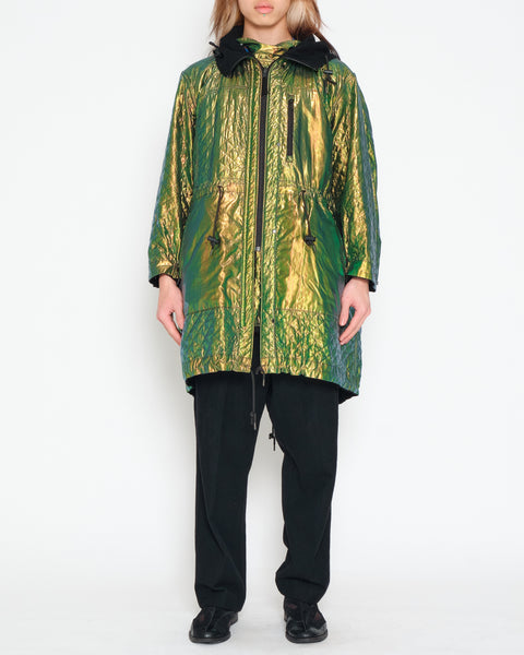 Issey Miyake quilted beatle coat