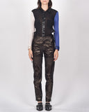 İssey Miyake perforated zip pants
