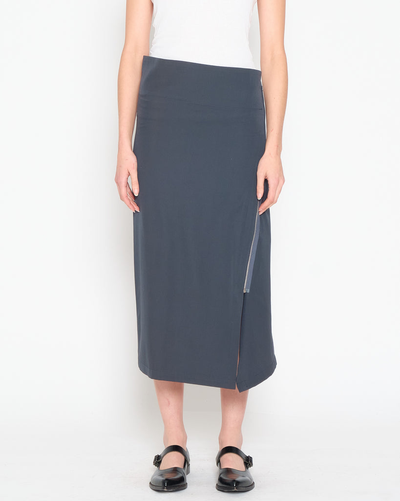 Yohji Yamamoto asymmetric zip skirt