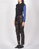 İssey Miyake perforated zip pants