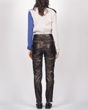 İssey Miyake perforated zip pants