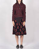 COMME des GARÇONS embroidered tartan wrap jacket
