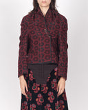 COMME des GARÇONS embroidered tartan wrap jacket