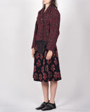 COMME des GARÇONS embroidered tartan wrap jacket
