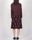 COMME des GARÇONS embroidered tartan wrap jacket