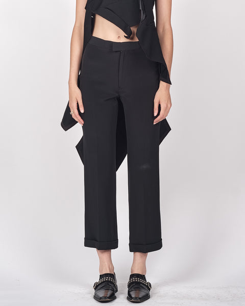 Yohji Yamamoto slim-fit silk trousers