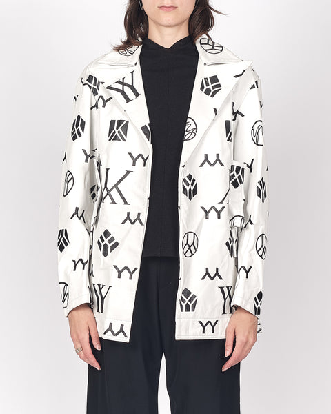 YOHJI YAMAMOTO monogram asymmetric jacket