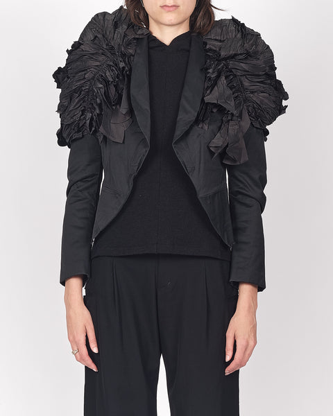 COMME des GARÇONS ruffled shoulder cropped jacket