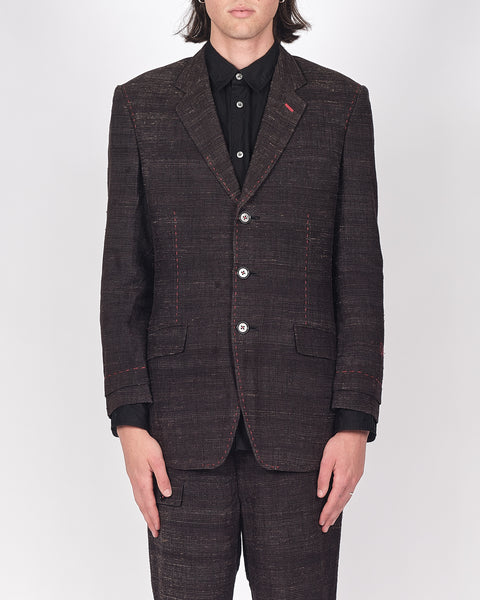 Yohji Yamamoto Dr. YY red stitch suit jacket