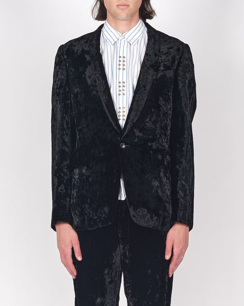 COMME des GARÇONS HOMME PLUS brushed velvet suit jacket