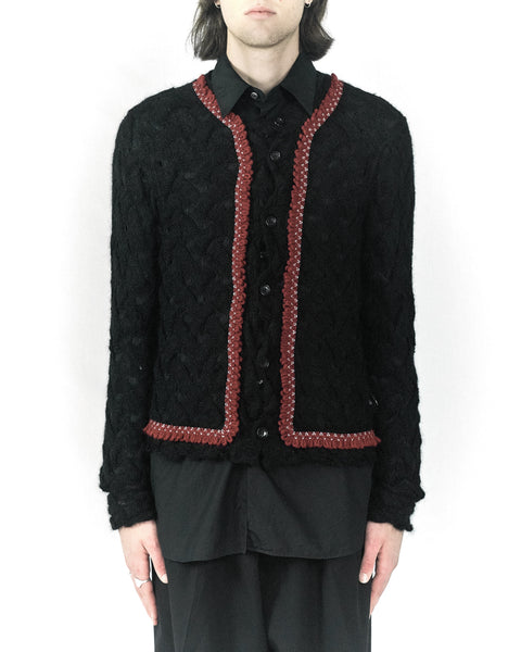 COMME des GARÇONS HOMME PLUS lace buttoned cardigan