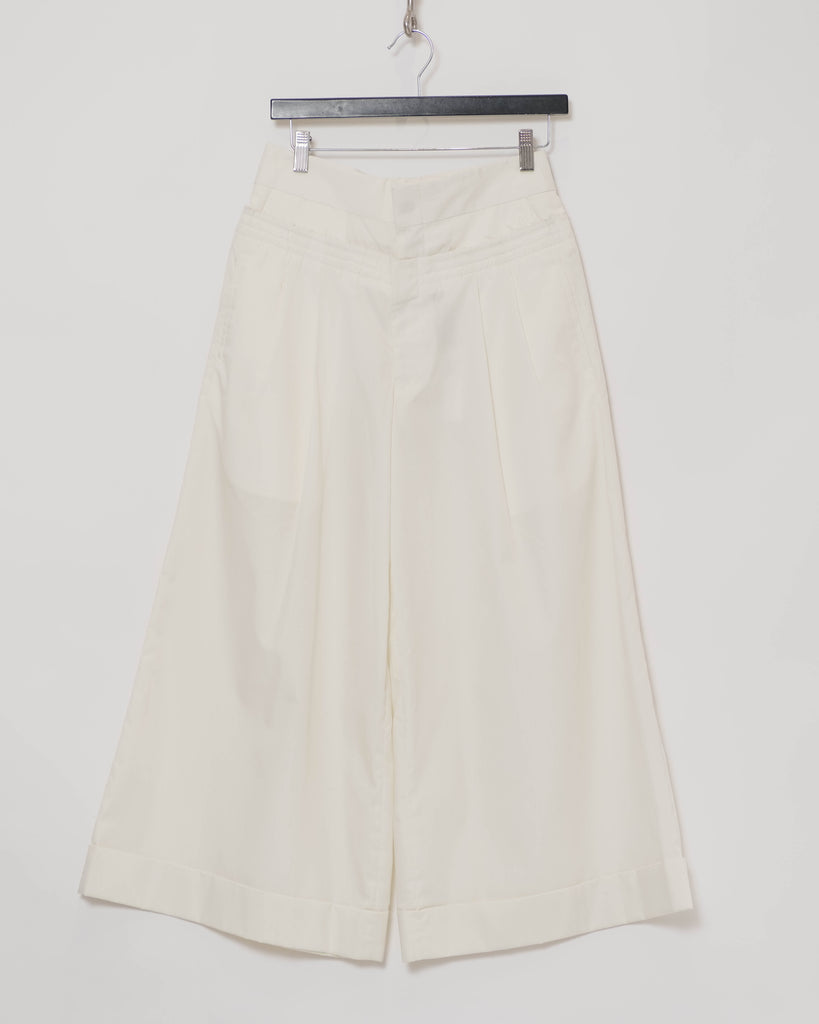 COMME des GARÇONS white wide leg trousers