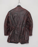 Yohji Yamamoto Pour Homme cat scratch leather jacket