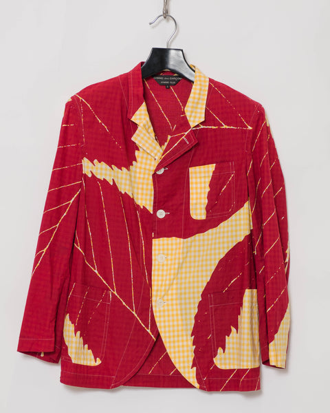 COMME des GARÇONS HOMME PLUS leaf print jacket