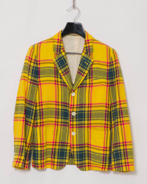 COMME des GARÇONS HOMME PLUS yellow tartan jacket