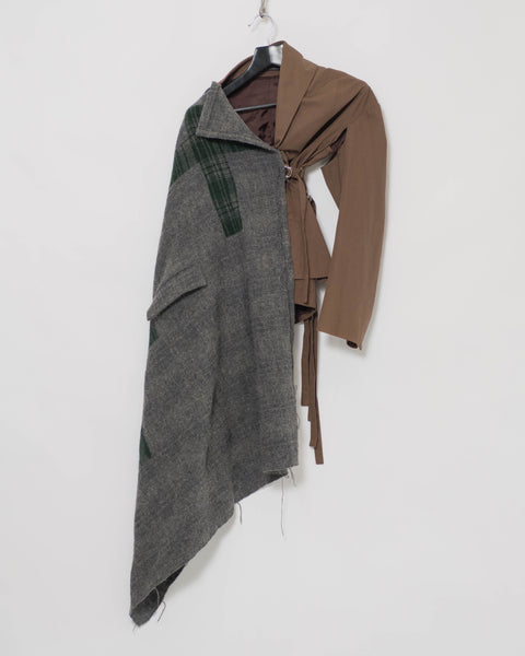 Yohji Yamamoto blanket wrap jacket