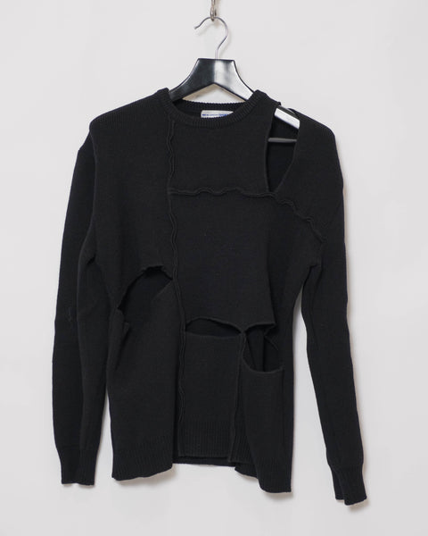 COMME des GARÇONS SHIRT patchwork slash knit